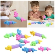 8 Pack Animal Pop Tubes for Kids Dinosaurs Sensory Toys for Toddlers 2-3 Party Favors Stress-Relief Toddler Sensory Toys Birthday Gifts
