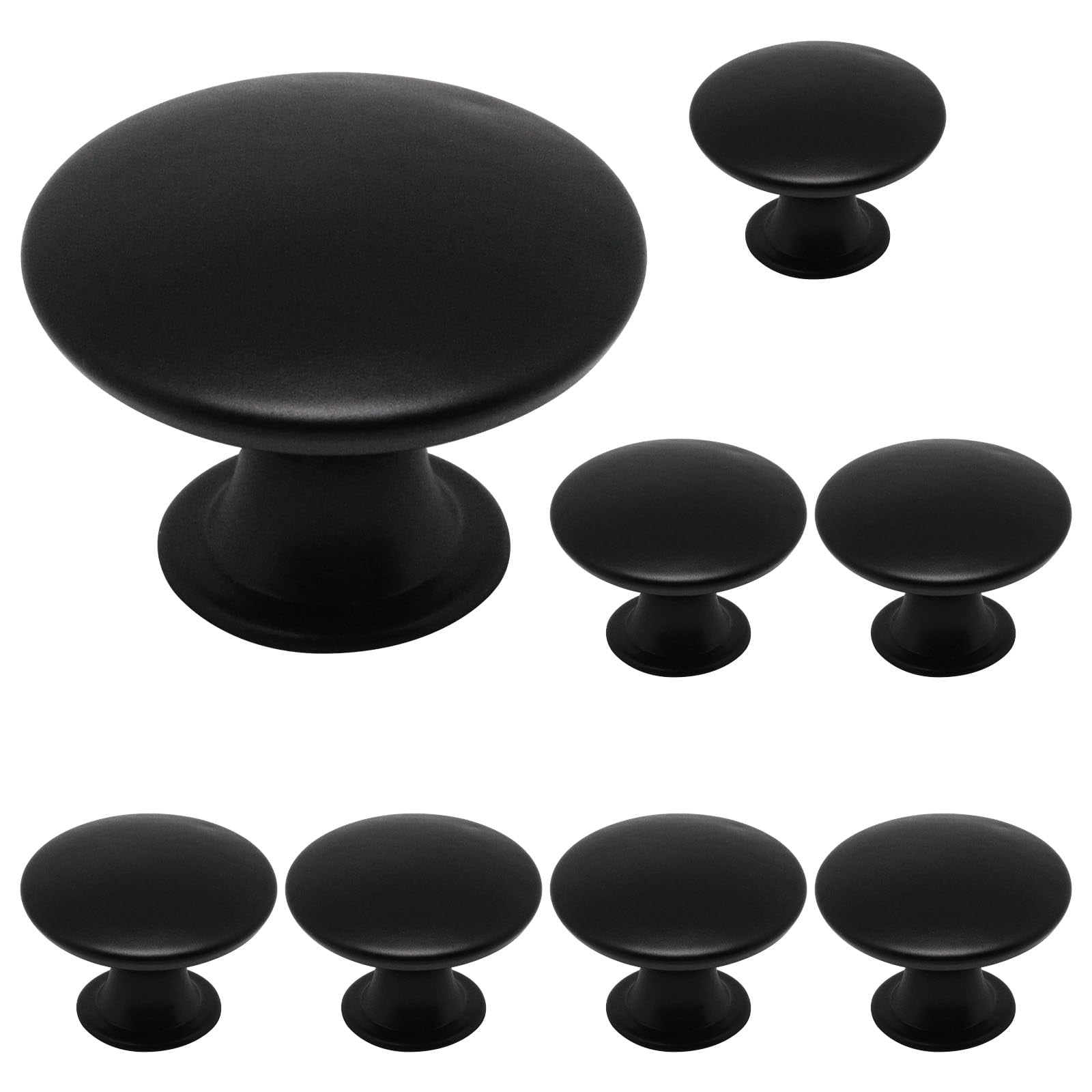 8 Pack Antique Brass Cabinet Knobs, Round Dresser Knobs Kitchen Drawer Knob, Single Hole Cupboard Door Knob Dresser Drawer Pulls Handles