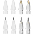 thumbnail image 1 of 8 Pack Apple Pencil Tips, Upgraded Replacement Pencil Nibs Compatible with Apple Pencil 1st/2nd Generation, iPad Pro Pencil Tips, Wear-Resistant Pen Stylus Tip, Plastic & Metal Apple Tips, 1 of 7