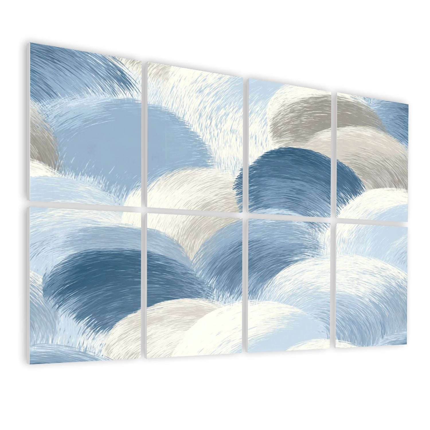 8 Pack Art Acoustic Panels Sound Absorbing Abstract Geometric Bold Colors Decorative Soundproof Wall Panels Self Adhesive for Nursery Game Room Bedroom 48"x32"