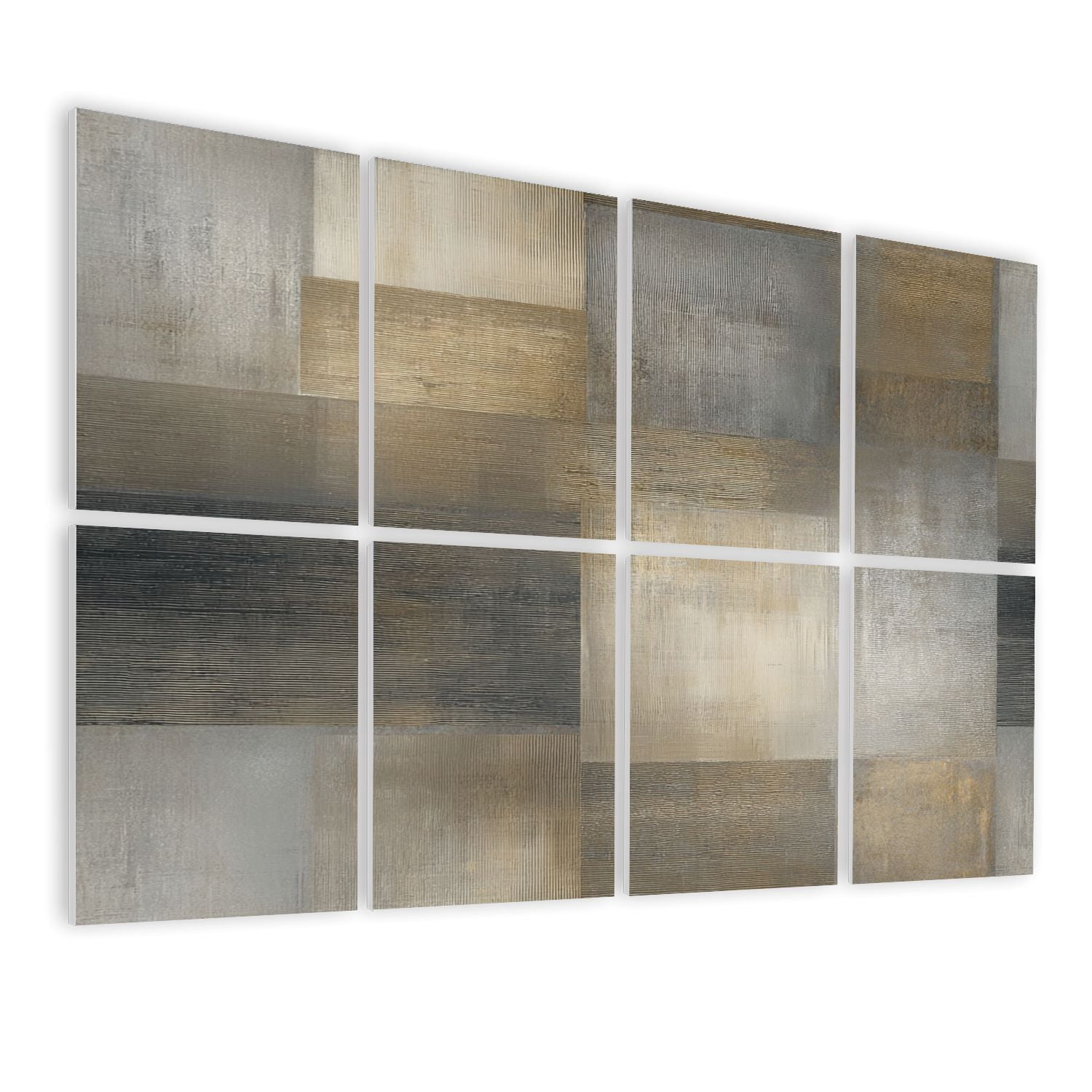 8 Pack Art Acoustic Panels Sound Absorbing Abstract Geometric Gold Black Decorative Soundproof Wall Panels Self Adhesive for Nursery Game Room Bedroom 48"x32"