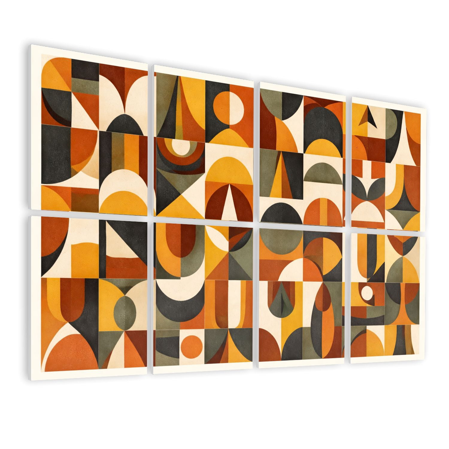 8 Pack Art Acoustic Panels Sound Absorbing Abstract Geometric Shapes ...