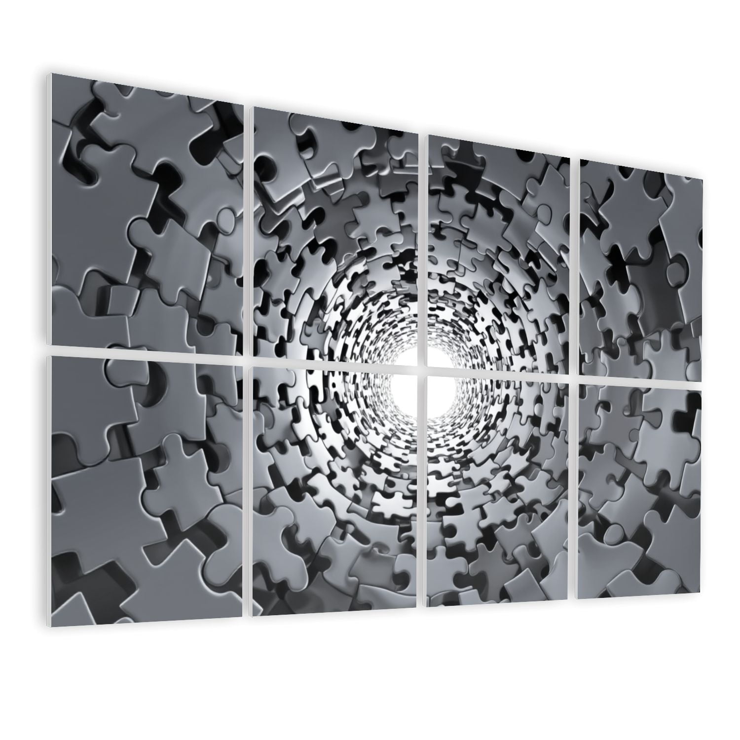 8 Pack Art Acoustic Panels Sound Absorbing Abstract Metallic Puzzle ...