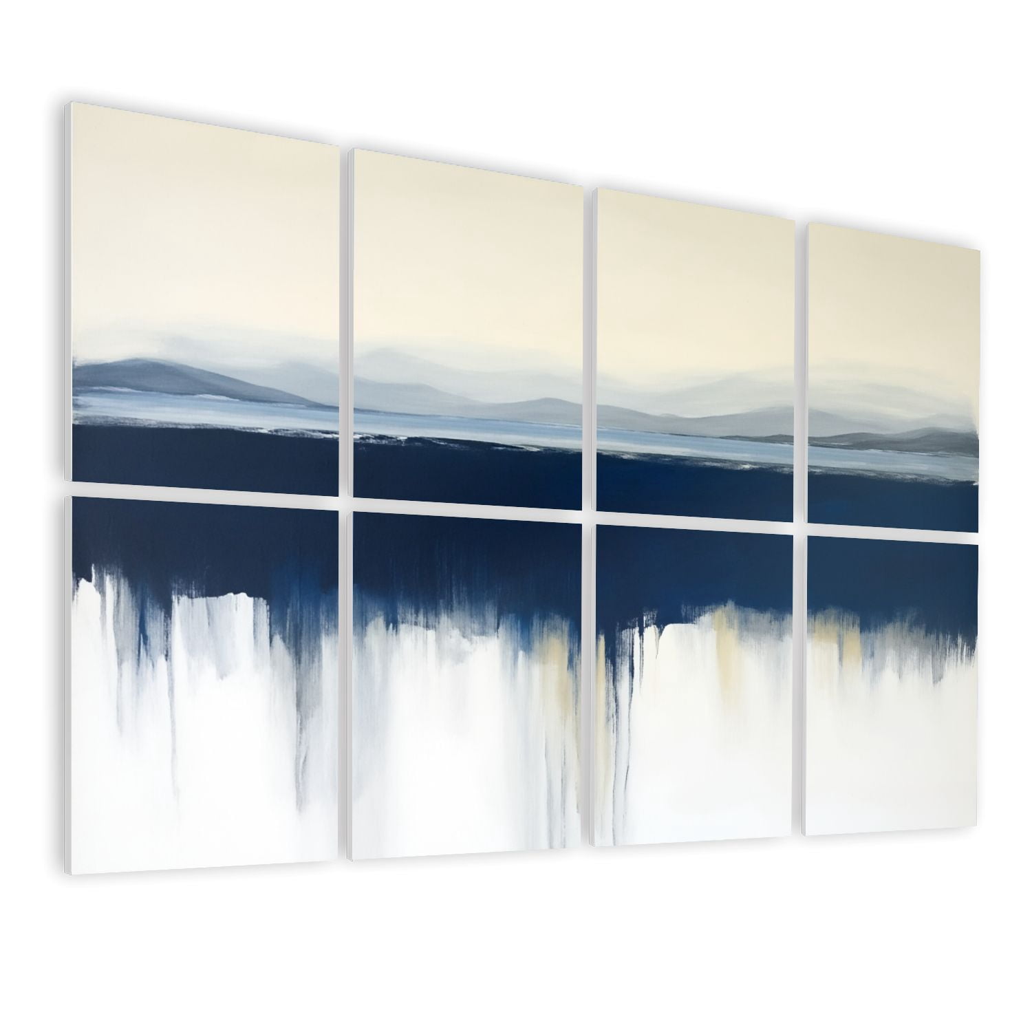 8 Pack Art Acoustic Panels Sound Absorbing Abstract Modern Blue ...