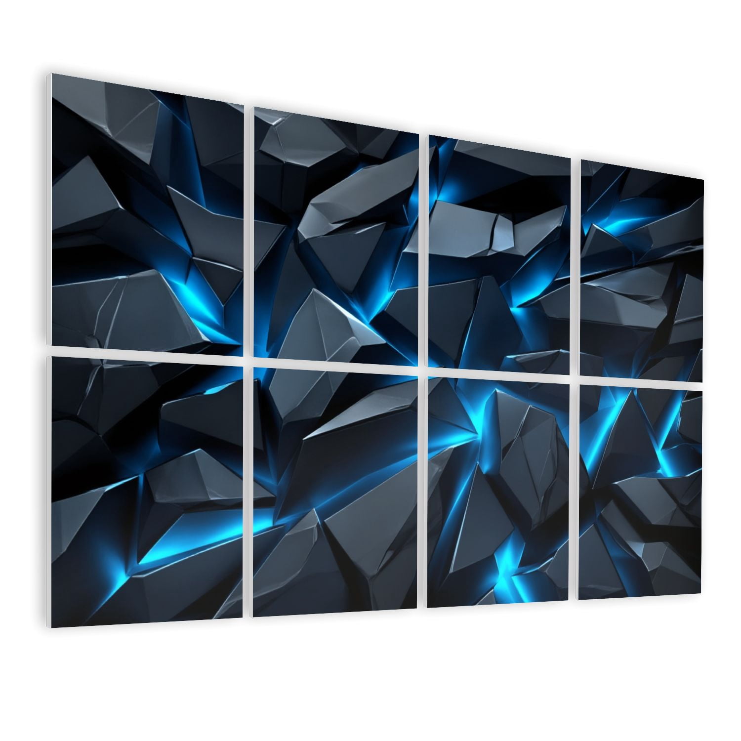 8 Pack Art Acoustic Panels Sound Absorbing Abstract Shattered Rock ...