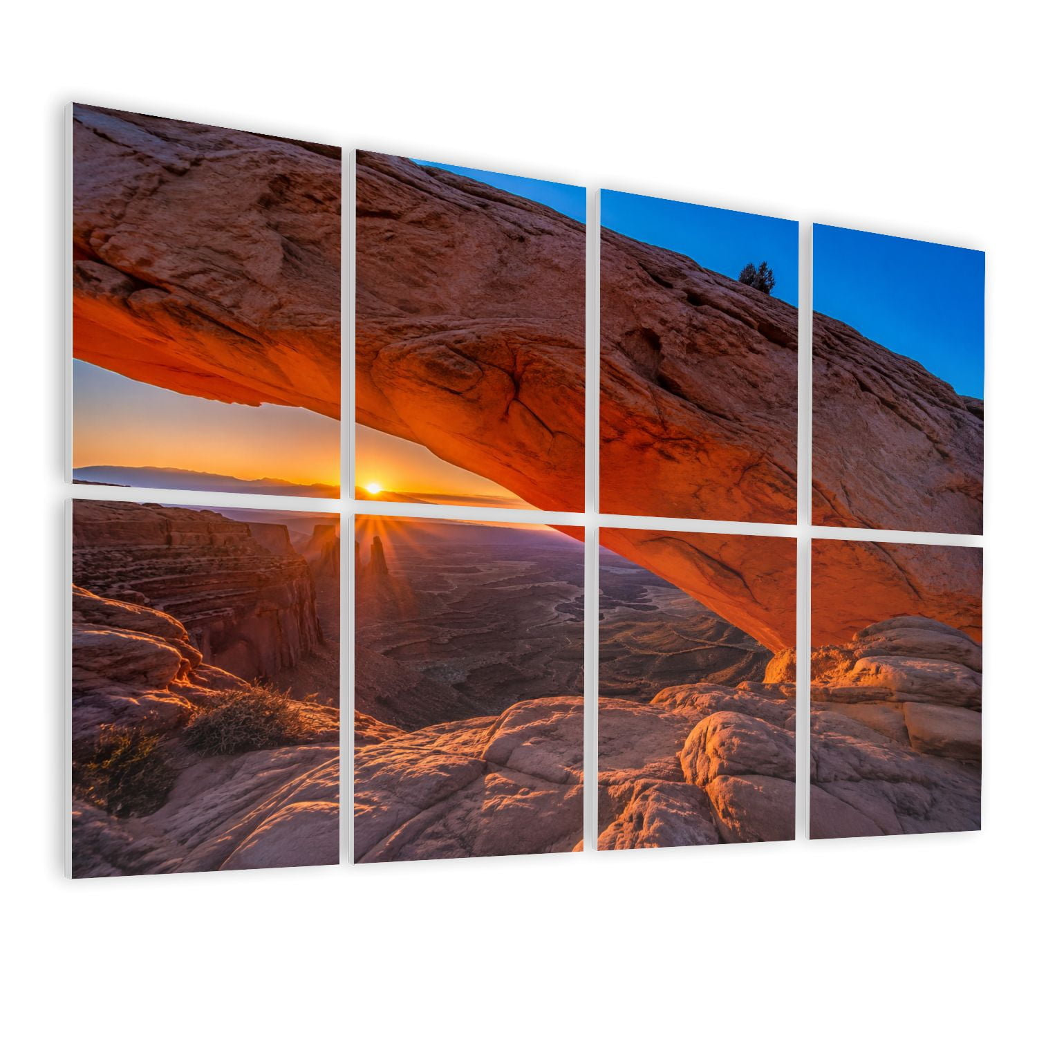 8 Pack Art Acoustic Panels Sound Absorbing Arches National Park Decorative Soundproof Wall Panels Self Adhesive for Nursery Game Room Bedroom 48"x32"