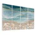 thumbnail image 1 of 8 Pack Art Acoustic Panels Sound Absorbing Beach Seashell Coastal Floral Flower Starfish Seashells Ocean Waves Decorative Soundproof Wall Panels Self Adhesive for Nursery Game Room Bedroom 48"x32", 1 of 7