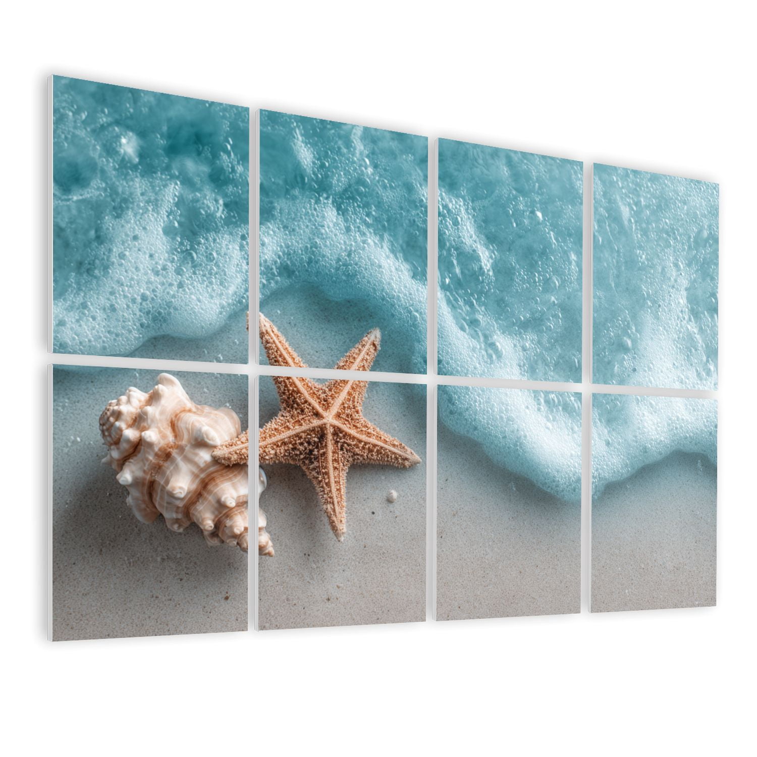 8 Pack Art Acoustic Panels Sound Absorbing Beach Shell Ocean Coastal ...