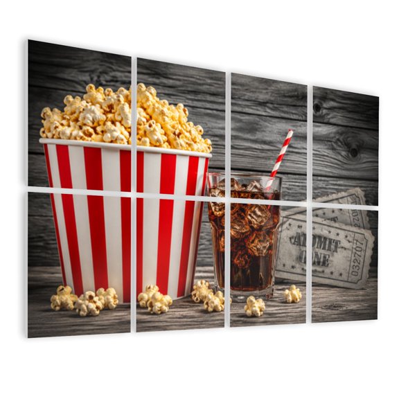 8 Pack Art Acoustic Panels Sound Absorbing Black Red Movie Vintage Filmmaking Clapper Board Theater Decorative Soundproof Wall Panels Self Adhesive for Nursery Game Room Bedroom 48"x32"
