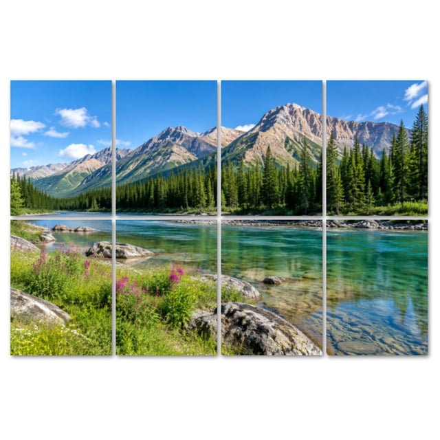 8 Pack Art Acoustic Panels Sound Absorbing Bow River Castle Mountain ...