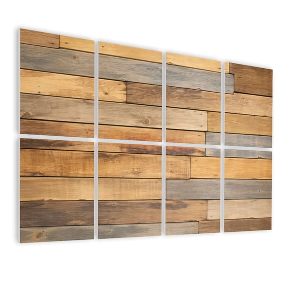 8 Pack Art Acoustic Panels Sound Absorbing Color Pallet Wood Wall ...