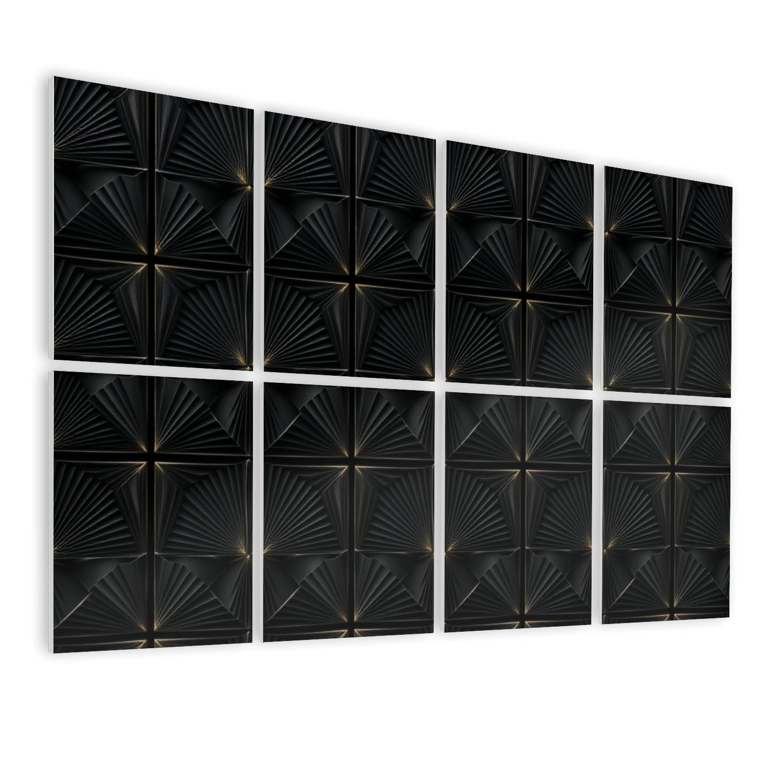 8 Pack Art Acoustic Panels Sound Absorbing Dark Geometric Spiral ...