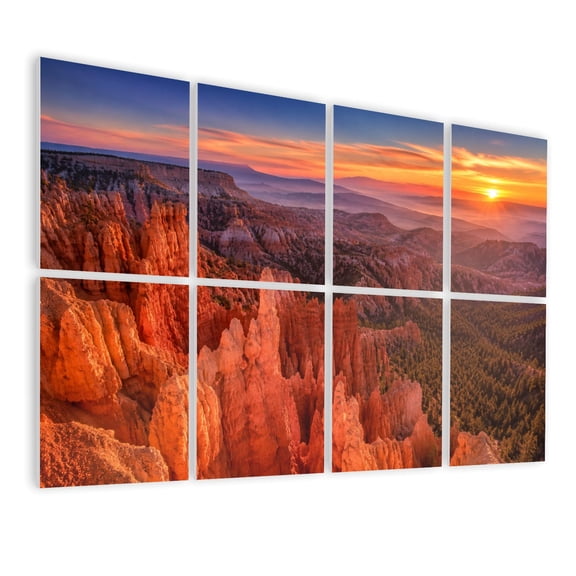 8 Pack Art Acoustic Panels Sound Absorbing Dawn Bryce Canyon Decorative Soundproof Wall Panels Self Adhesive for Nursery Game Room Bedroom 48"x32"