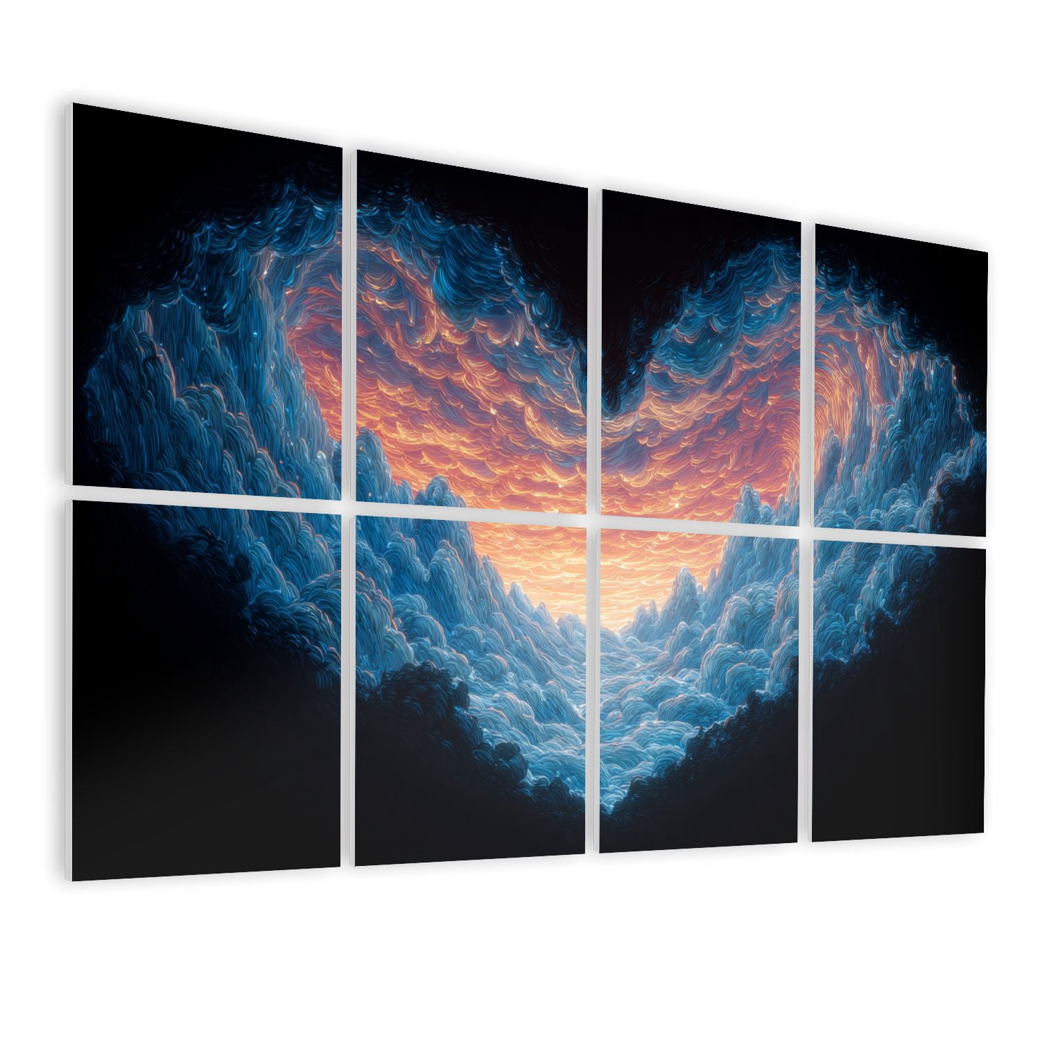 8 Pack Art Acoustic Panels Sound Absorbing Explosion Heart Abstract ...