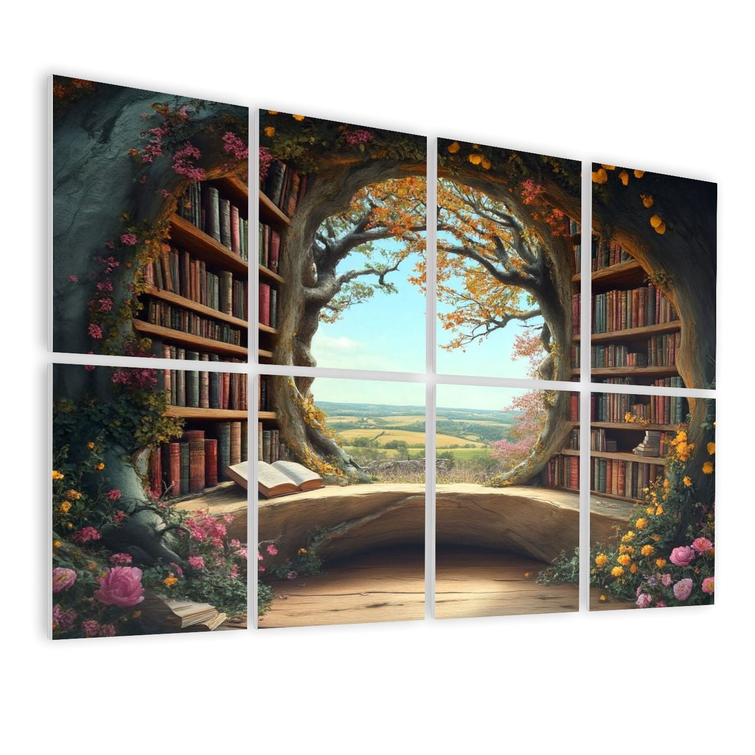 Panel For Reading 8 Pack Art Acoustic Panels Sound Absorbing Fantasy Library Fairytale ...