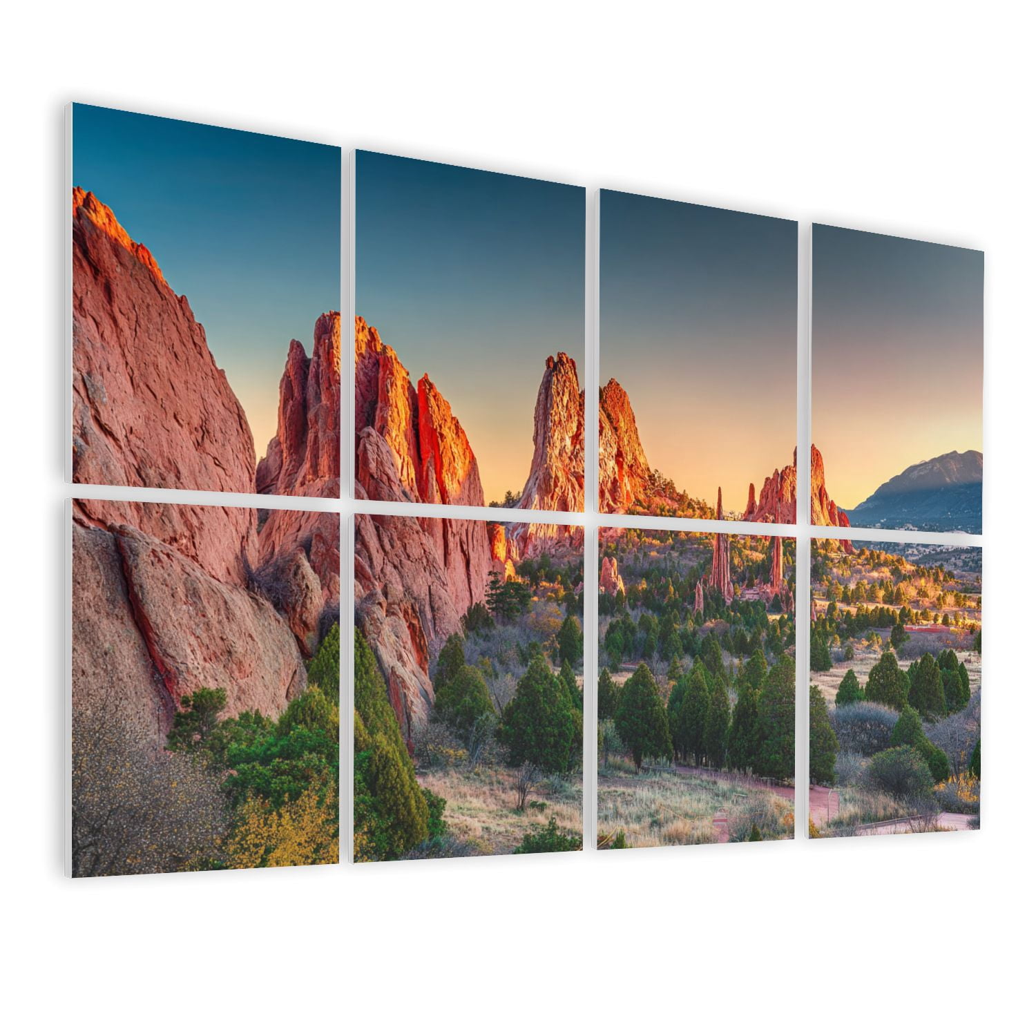 8 Pack Art Acoustic Panels Sound Absorbing Garden Gods Springs Colorado Decorative Soundproof Wall Panels Self Adhesive for Nursery Game Room Bedroom 48"x32"