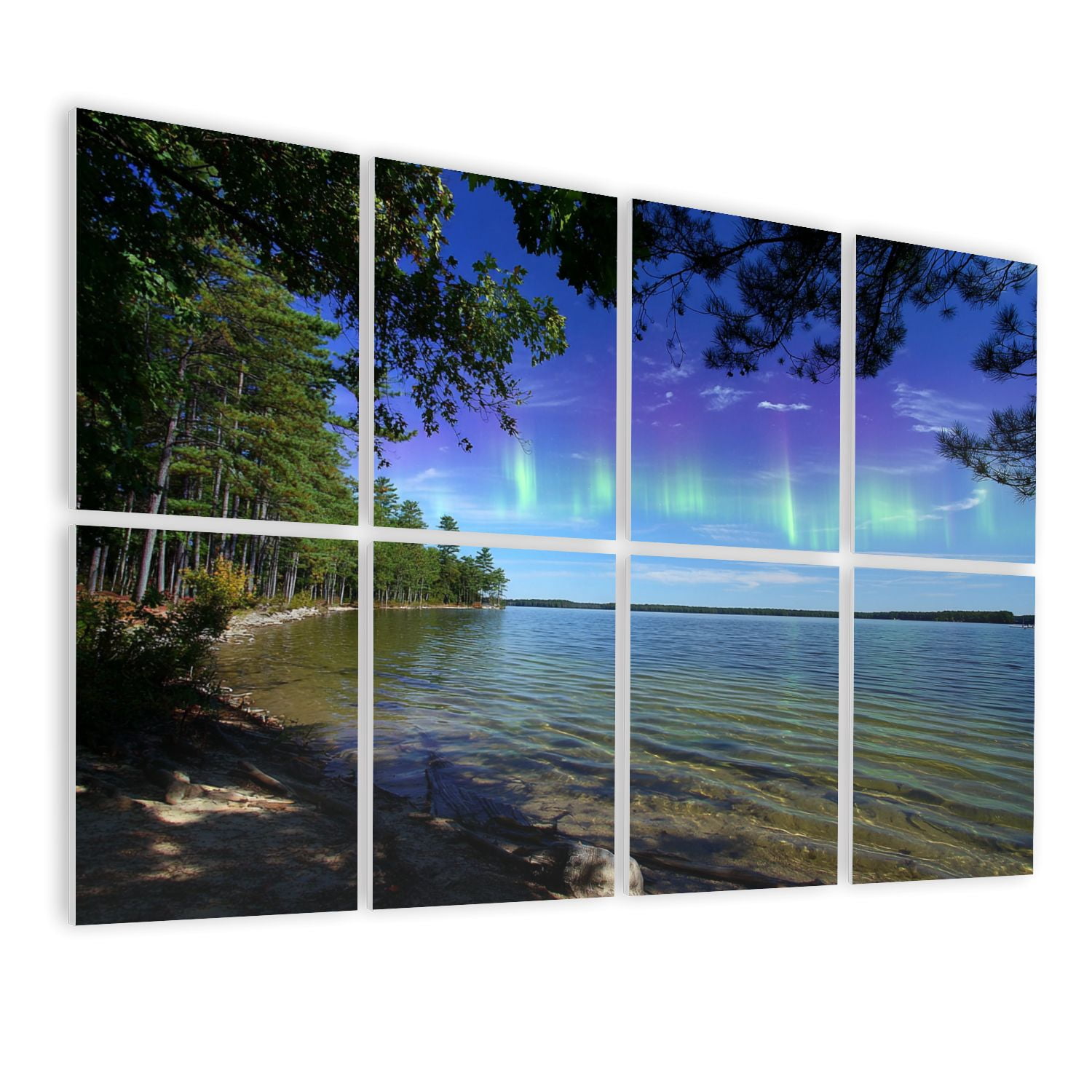 8 Pack Art Acoustic Panels Sound Absorbing Higgins Lake South State Park Decorative Soundproof Wall Panels Self Adhesive for Nursery Game Room Bedroom 48"x32"