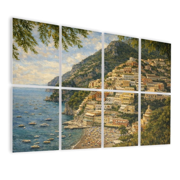 8 Pack Art Acoustic Panels Sound Absorbing Italy Vessel Naples Decorative Soundproof Wall Panels Self Adhesive for Nursery Game Room Office Bedroom Italy Lover 48"x32"