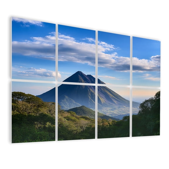 8 Pack Art Acoustic Panels Sound Absorbing Izalco volcano Salvador Decorative Soundproof Wall Panels Self Adhesive for Nursery Game Room Bedroom 48"x32"