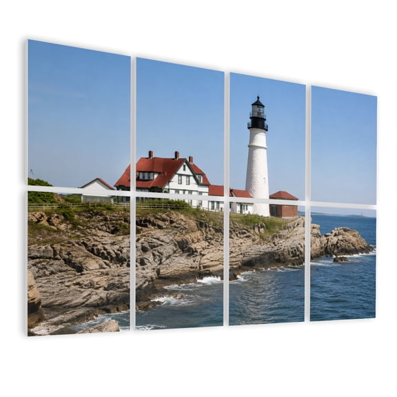 8 Pack Art Acoustic Panels Sound Absorbing Lighthouse Decorative Soundproof Wall Panels Self Adhesive for Nursery Game Room Bedroom 48"x32"