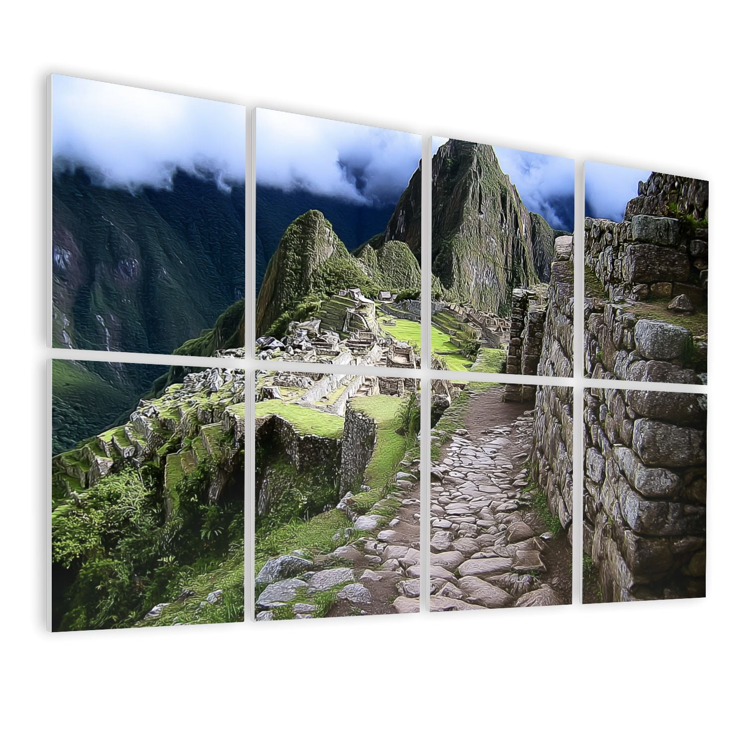8 Pack Art Acoustic Panels Sound Absorbing Machu Peru Decorative Soundproof Wall Panels Self Adhesive for Nursery Game Room Bedroom 48"x32"