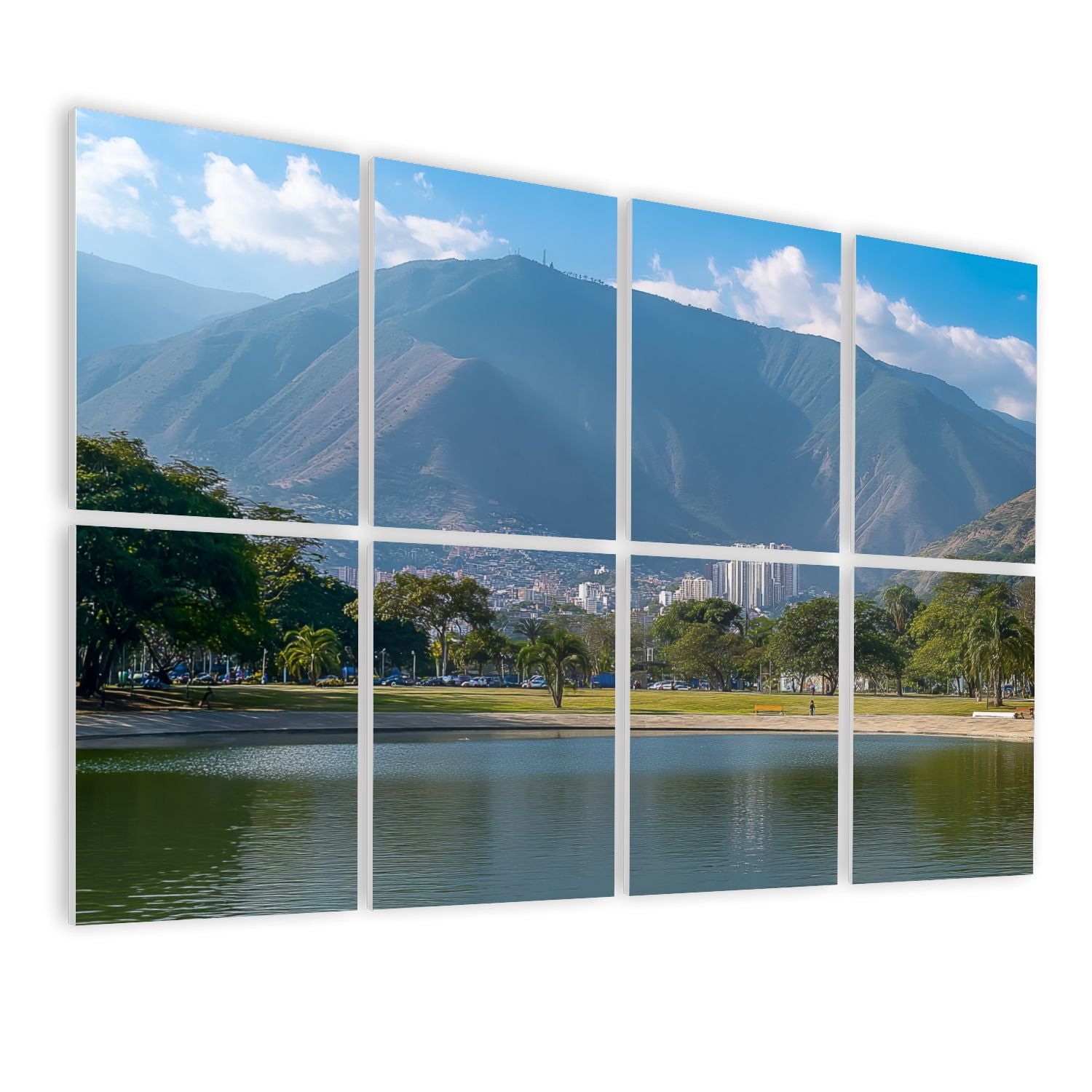 8 Pack Art Acoustic Panels Sound Absorbing Parque Este Cerro Avila Caracas Venezuela Decorative Soundproof Wall Panels Self Adhesive for Nursery Game Room Bedroom 48"x32"