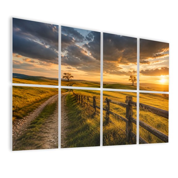 8 Pack Art Acoustic Panels Sound Absorbing Rustic Farm Decorative Soundproof Wall Panels Self Adhesive for Nursery Game Room Bedroom 48"x32"