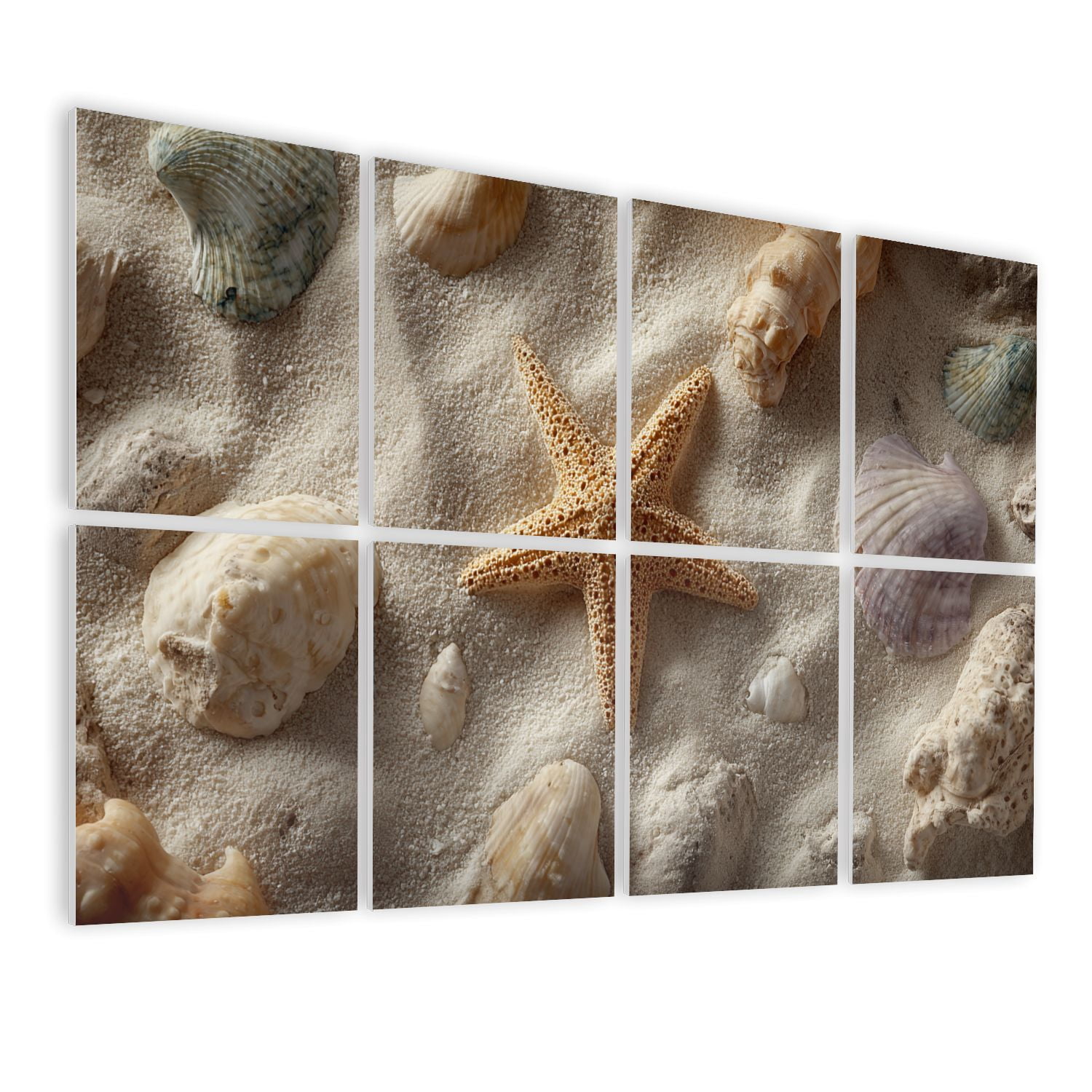 8 Pack Art Acoustic Panels Sound Absorbing Seashells Starfish Sandy ...