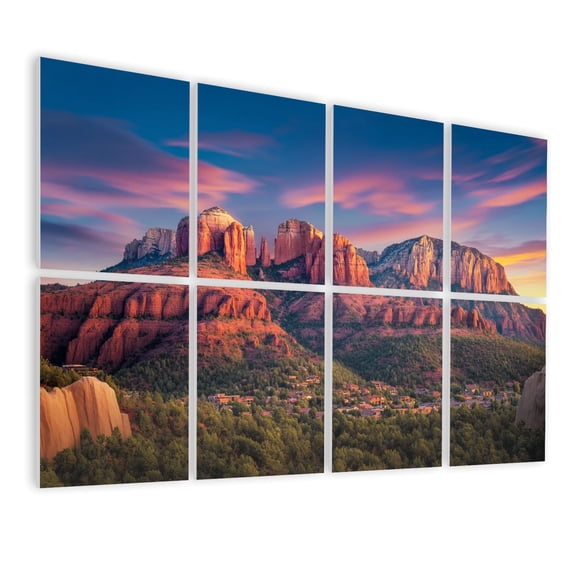 8 Pack Art Acoustic Panels Sound Absorbing Sedona Arizona Decorative Soundproof Wall Panels Self Adhesive for Nursery Game Room Bedroom 48"x32"