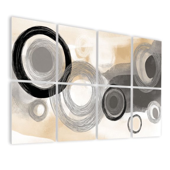 8 Pack Art Acoustic Panels Sound Absorbing Subtle AbstractPencil Like Lines Decorative Soundproof Wall Panels Self Adhesive for Nursery Game Room Bedroom 48"x32"