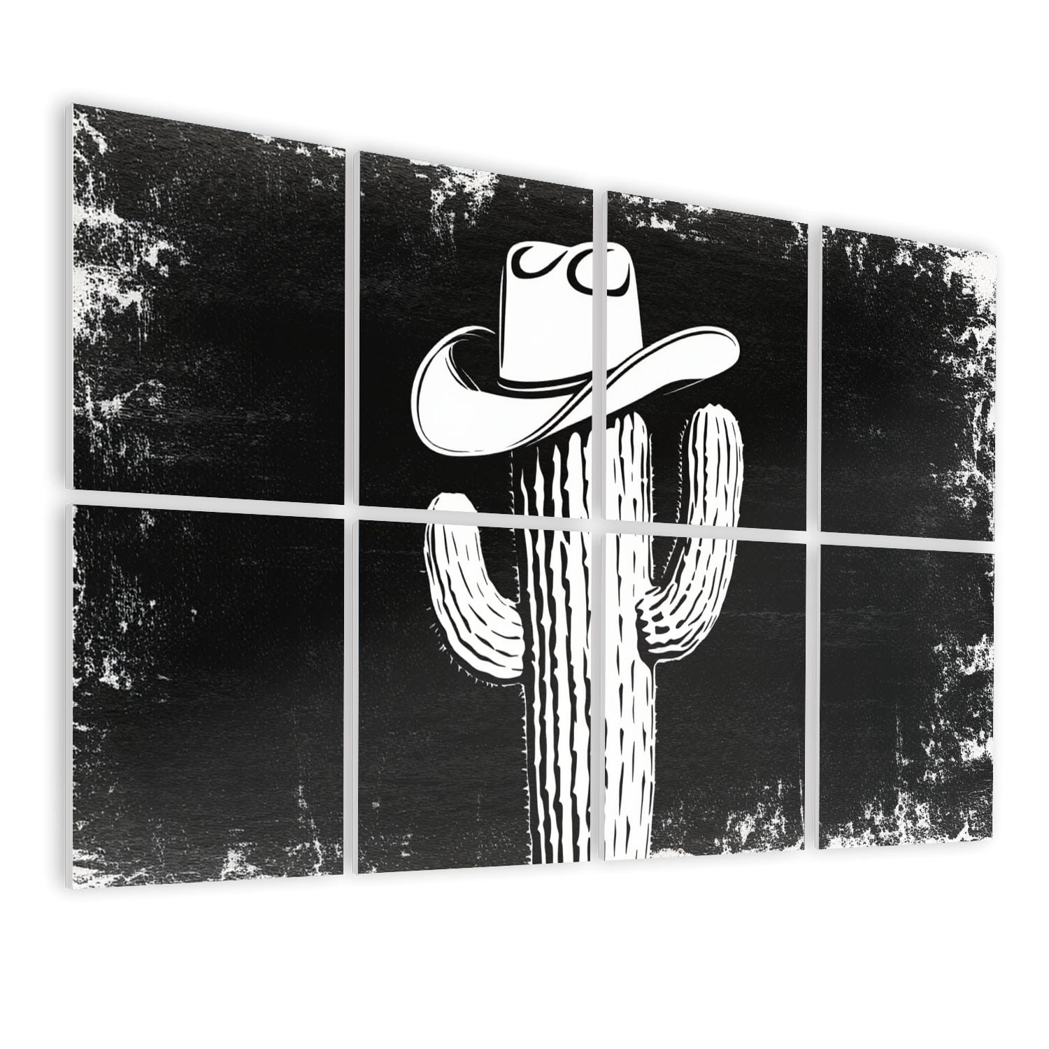 Panel Cowboy 8 Pack Art Acoustic Panels Sound Absorbing Western Cowboy Cowboy Hat ...