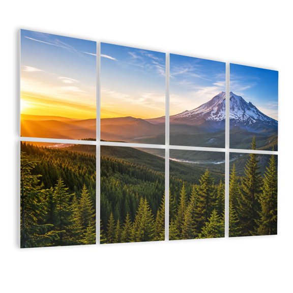 8 Pack Art Acoustic Panels Sound Absorbing beautiful vista mount hood oregon prettys pictures Decorative Soundproof Wall Panels Self Adhesive for Nursery Game Room Bedroom 48"x32"