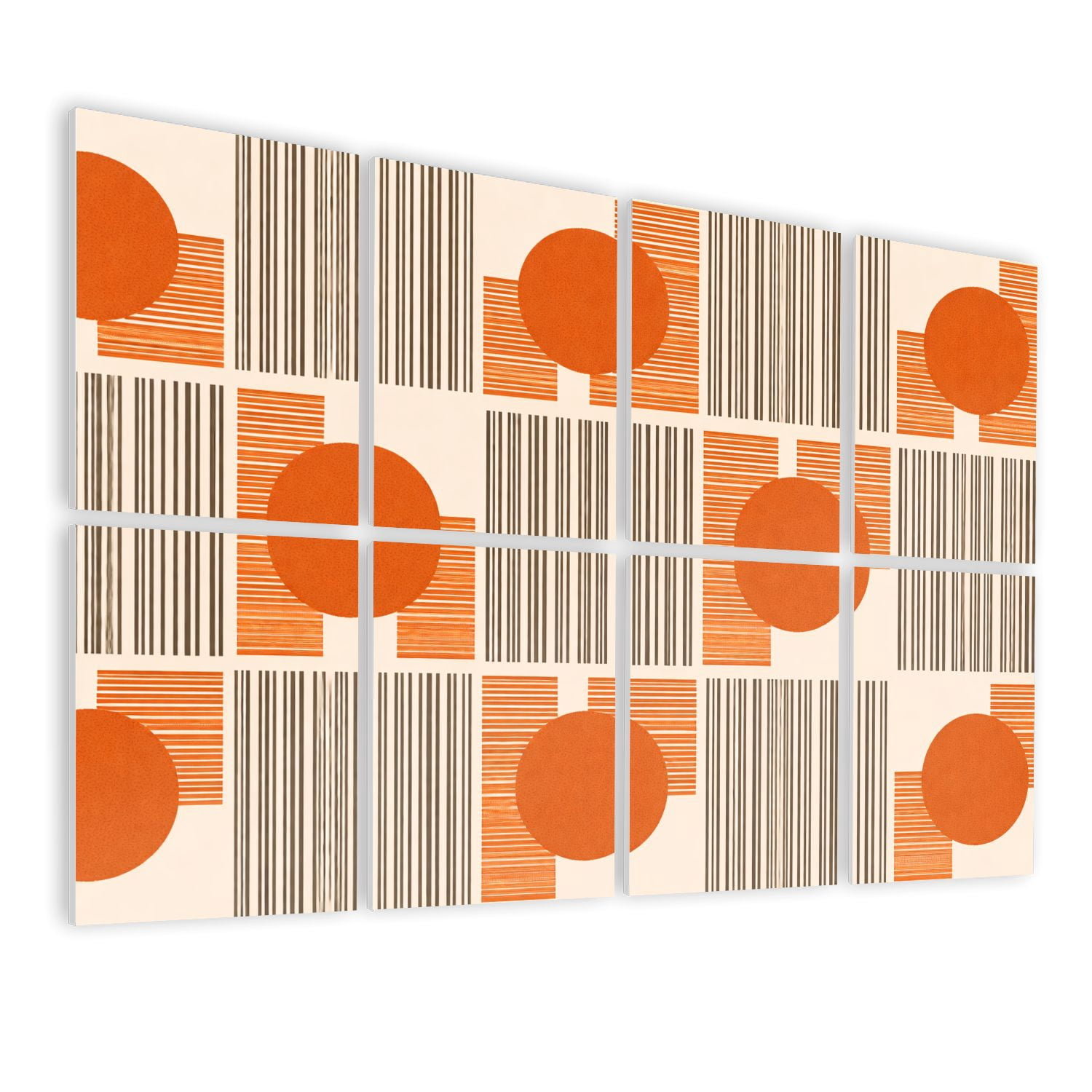 8 Pack Art Acoustic Panels Sound Absorbing contemporary aesthetic shapes geometric elements Creative Decorative Soundproof Wall Panels Self Adhesive for Nursery Game Room Bedroom 48"x32"