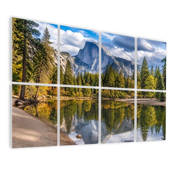 8 Pack Art Acoustic Panels Sound Absorbing half yosemite valley yosemite national park pictures Decorative Soundproof Wall Panels Self Adhesive for Nursery Game Room Bedroom 48"x32"
