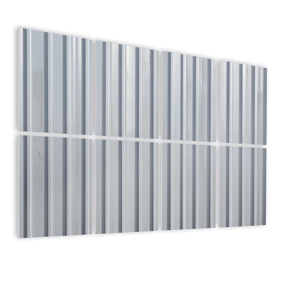8 Pack Art Acoustic Panels Sound Absorbing metal fence Rusty galvanized steel structure metal Decorative Soundproof Wall Panels Self Adhesive for Nursery Game Room Bedroom 48"x32"