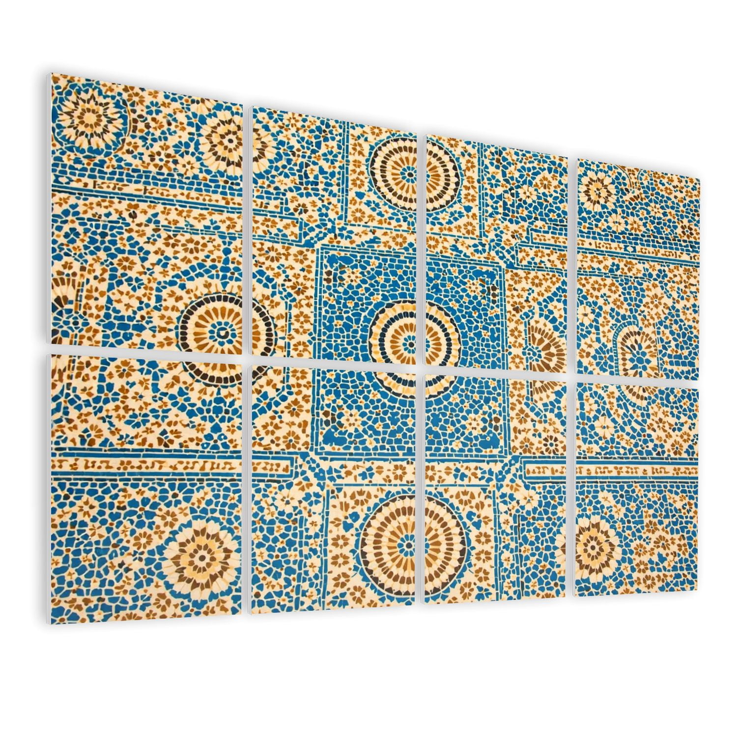 8 Pack Art Acoustic Panels Sound Absorbing moroccan vintage tile Decorative Soundproof Wall Panels Self Adhesive for Nursery Game Room Bedroom 48"x32"