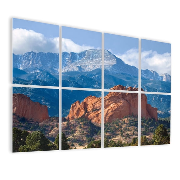 8 Pack Art Acoustic Panels Sound Absorbing pikes peak garden gods colorado springs rocky mountainss Decorative Soundproof Wall Panels Self Adhesive for Nursery Game Room Bedroom 48"x32"