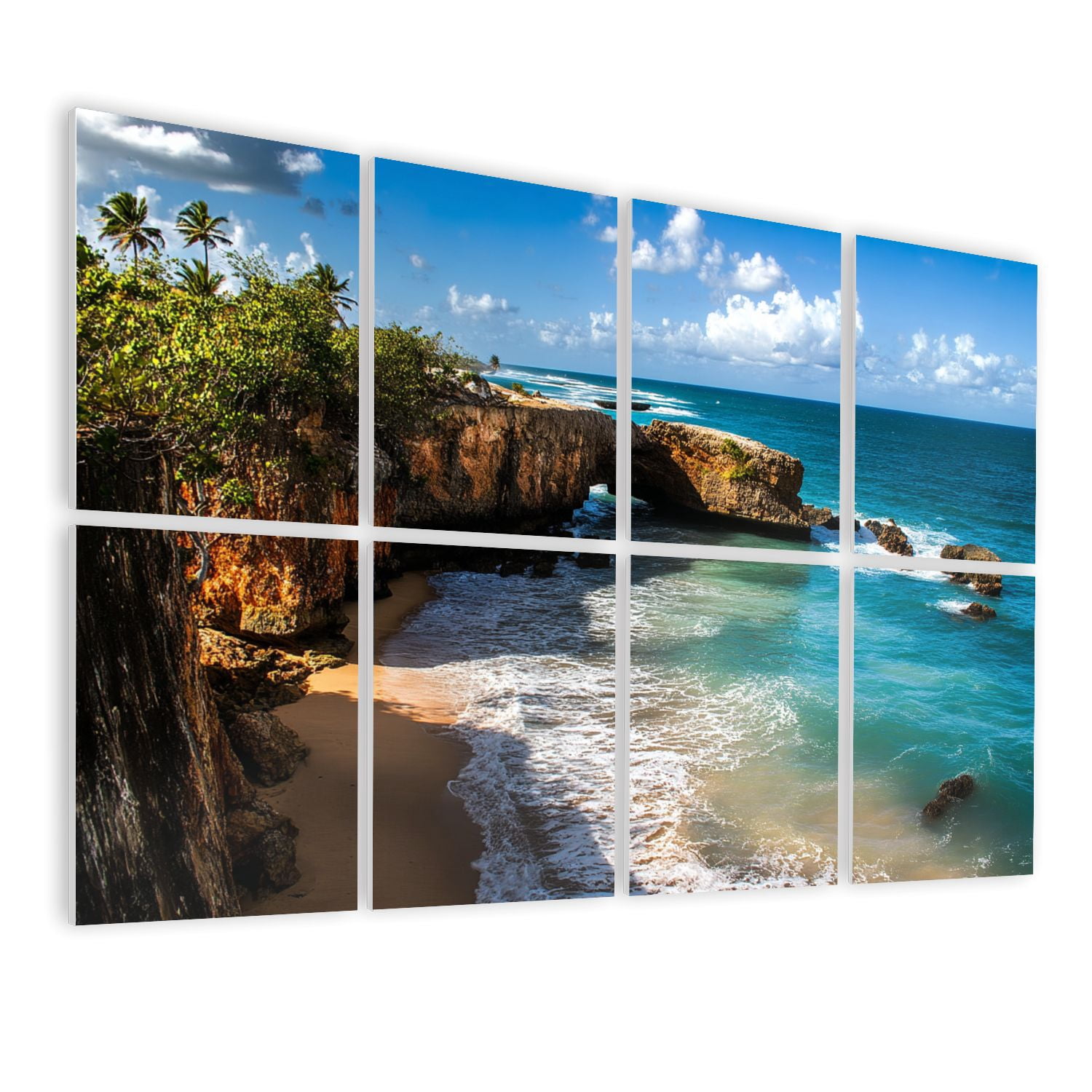 8 Pack Art Acoustic Panels Sound Absorbing stone bridge cabo puerto Decorative Soundproof Wall Panels Self Adhesive for Nursery Game Room Bedroom 48"x32"