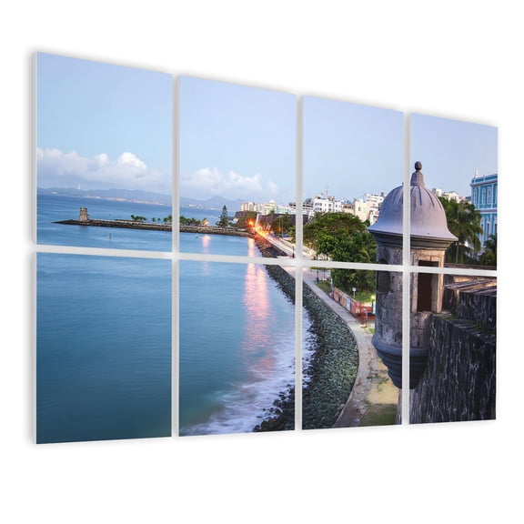 8 Pack Art Acoustic Panels Sound Absorbing turret along old san juan puerto rico puerto Decorative Soundproof Wall Panels Self Adhesive for Nursery Game Room Bedroom 48"x32"