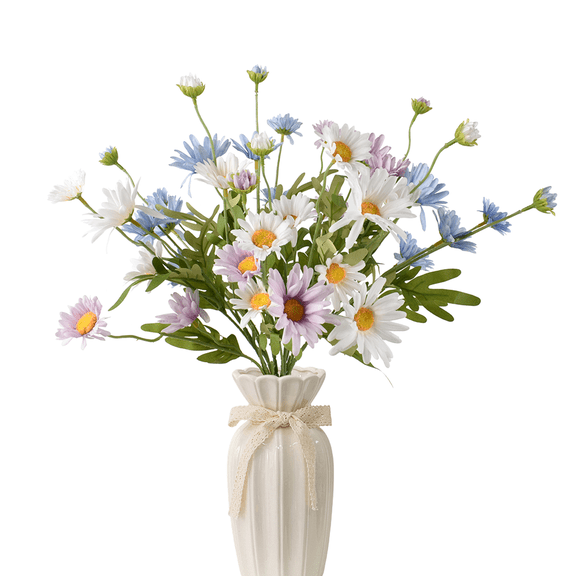 Hagao Artificial Wildflowers, 8 Pack Faux Silk Daisy Flowers for Wedding, Home, Kitchen and Party Decoration
