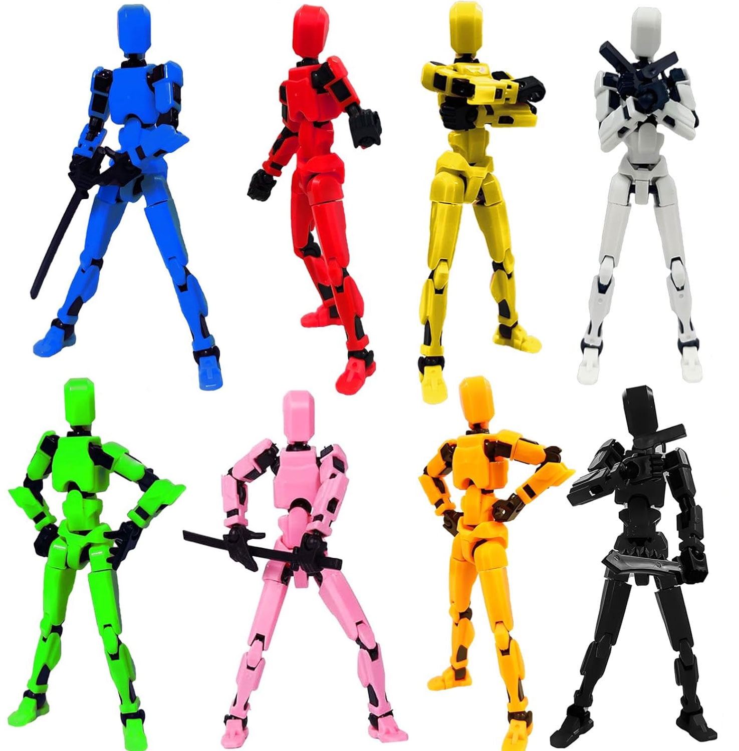 8 Pack(Assembly Completed) T13 Action Figure Set,Dummy 13 Set,3D ...