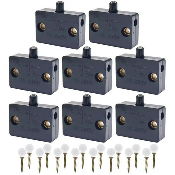 8-Pack Automatic Cabinet Door LED Light Switch Cabinet Door Light Contact Switch