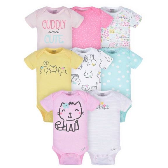 Onesies Brand Baby Girl Bodysuits, 8-Pack, Sizes Newborn - 12 Months