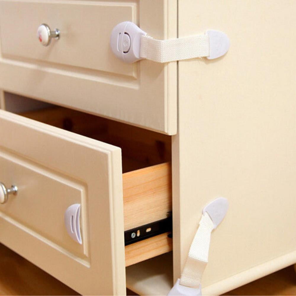 Jinyi Kids Cabinet Safety Locks, Child & Baby Safety Proof Safety Cabinet  Door Box Lock, Easy Install In Seconds For Dresser, Refrigerator, Oven,  Toil