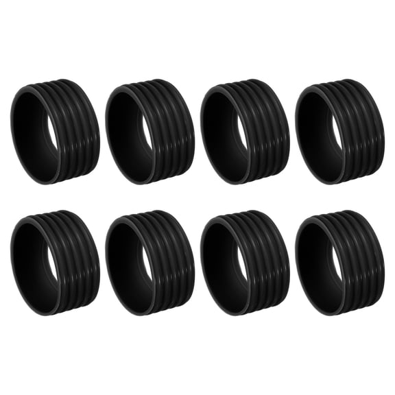8 Pack Badminton Racket Racquet Handle Grip Fix Ring Grip Band Rubber Ring, Black
