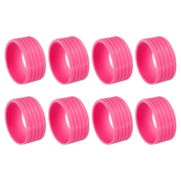 8 Pack Badminton Racket Racquet Handle Grip Fix Ring Grip Band Rubber Ring, Pink