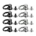 thumbnail image 1 of 8 Pack Ball Post Head Button Studs with D Ring Screw Rivets, Black, Silver, 1 of 5