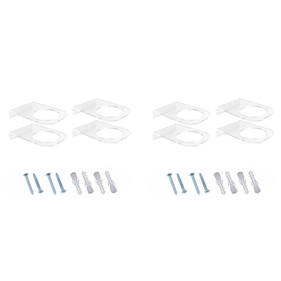 8 Pack Basketball Holder Wall Mount Acrylic Football Display Rack  Clear Ball Holder Shelf