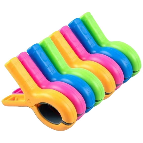 8 Pack Beach Towel Clips for Beach Chairs Plastic Towel Holder Clothes Pins Hanging Clip Clamps Cruise Summer Water Pool Activities Vacation Outdoor Accessories Essentials Must Have Items