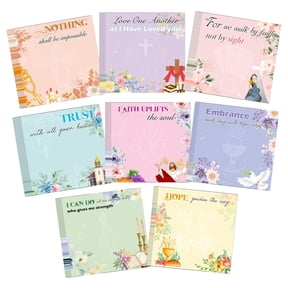 8 Pack Bible Sticky Notes Christian Notepads Inspirational Pads Religious Bible Verse Positive Quotes Notepads